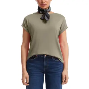 Women's Loose Fit Lyocell Blend T-Shirt QS image-2