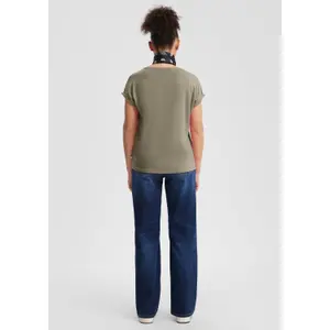 Women's Loose Fit Lyocell Blend T-Shirt QS image-4