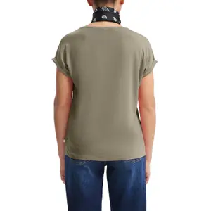 Women's Loose Fit Lyocell Blend T-Shirt QS image-5