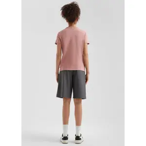 Cotton T-shirt with Front Print Women QS image-4