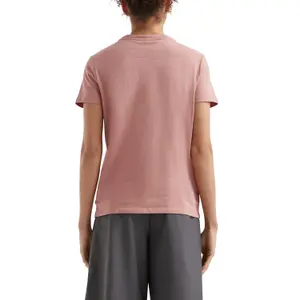 Cotton T-shirt with Front Print Women QS image-5
