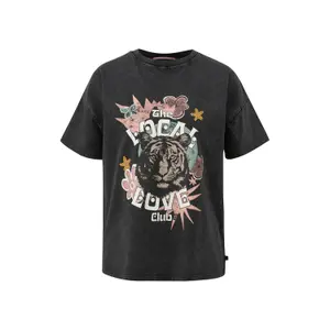 Women's Oversized Graphic Print T-Shirt QS image-0