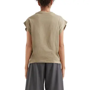 Women's Round Neck T-Shirt with Embroidery QS image-5