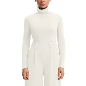 Women's Fitted Long Sleeve Roll Neck T-Shirt QS image-2