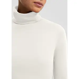 Women's Fitted Long Sleeve Roll Neck T-Shirt QS image-3