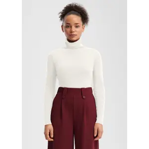 Women's Fitted Long Sleeve Roll Neck T-Shirt QS image-6