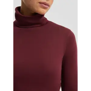 Women's Fitted Long Sleeve Roll Neck T-Shirt QS image-3