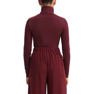 Women's Fitted Long Sleeve Roll Neck T-Shirt QS image-5
