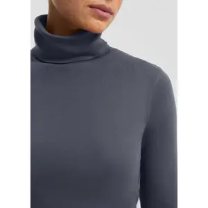 Women's Fitted Long Sleeve Roll Neck T-Shirt QS image-3