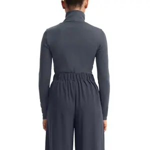 Women's Fitted Long Sleeve Roll Neck T-Shirt QS image-5