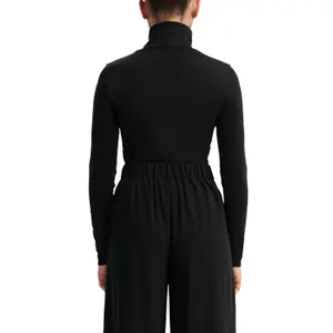 Women's Fitted Long Sleeve Roll Neck T-Shirt QS image-5