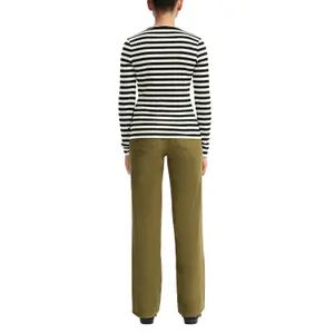 Women's Long Sleeve Striped Pattern T-Shirt QS image-5