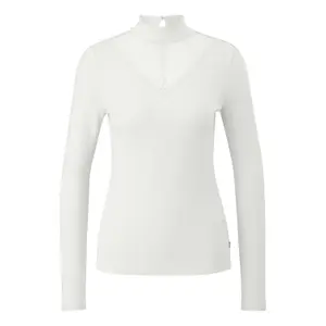 Women's Long Sleeve High Neck Lace Top QS image-0