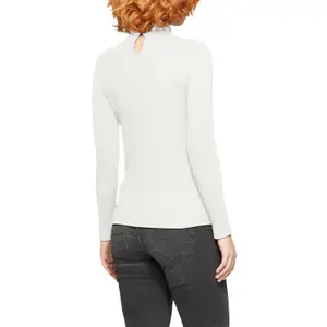 Women's Long Sleeve High Neck Lace Top QS image-5