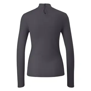 Women's Long Sleeve High Neck Lace Top QS image-1