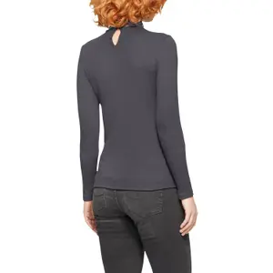 Women's Long Sleeve High Neck Lace Top QS image-5