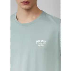 Thick Jersey Crew Neck T-Shirt with Front Print QS image-3