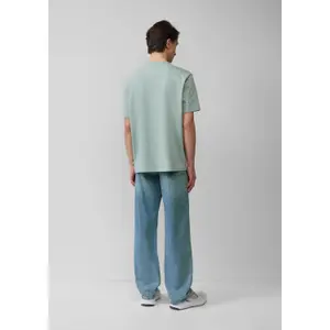 Thick Jersey Crew Neck T-Shirt with Front Print QS image-4