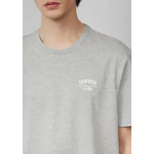 Thick Jersey Crew Neck T-Shirt with Front Print QS image-3