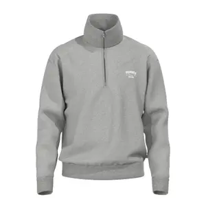 Cotton Terry High Neck Zip Sweatshirt QS image-0