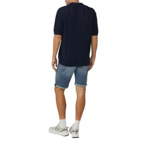 Cottage Shirt with Cuffed Sleeves and Ribbed Hem QS image-5