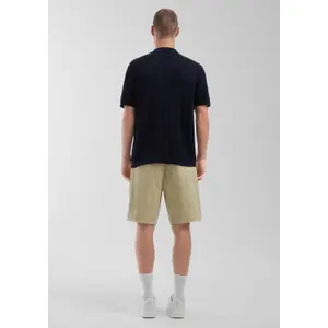 Cottage Shirt with Cuffed Sleeves and Ribbed Hem QS image-6