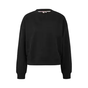 Loose Fit Crew Neck Soft Casual Sweatshirt Women QS image-0