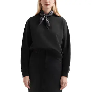 Loose Fit Crew Neck Soft Casual Sweatshirt Women QS image-2