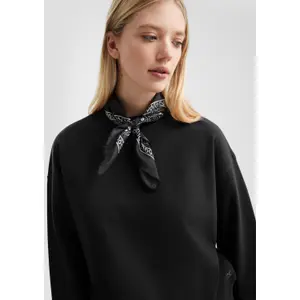 Loose Fit Crew Neck Soft Casual Sweatshirt Women QS image-3