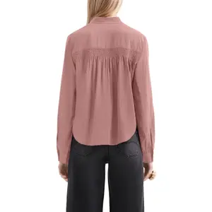 Smocked Viscose Blouse for Women QS image-5