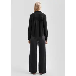 Smocked Viscose Blouse for Women QS image-4