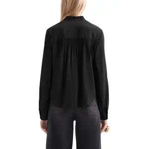 Smocked Viscose Blouse for Women QS image-5
