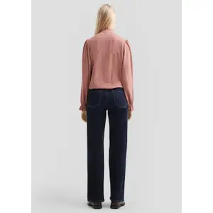 Lace Blouse with Ruffles on High Neck Women's QS image-4