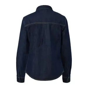 Women’s Fitted Denim Shirt with Patch Pockets QS image-1