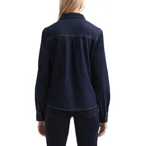 Women’s Fitted Denim Shirt with Patch Pockets QS image-5