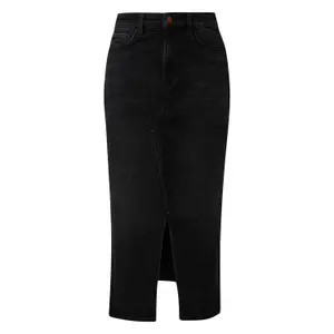 High Waisted Fitted Five Pocket Denim Skirt Women QS image-0