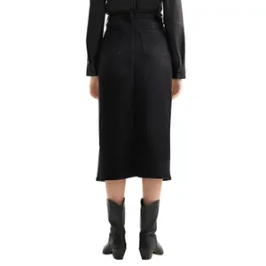 High Waisted Fitted Five Pocket Denim Skirt Women QS image-5