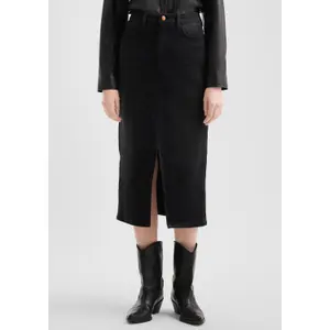 High Waisted Fitted Five Pocket Denim Skirt Women QS image-6
