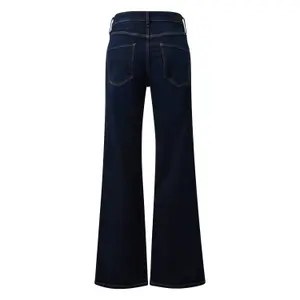 Women's Mid-Rise Wide Leg Straight Jeans QS Catie image-1