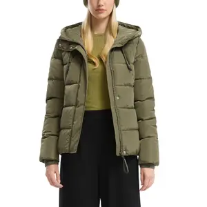 Women's Warm Hooded Down Jacket QS image-2