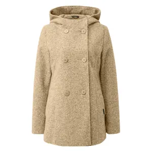 Wool-Effect Hooded Coat for Women QS image-0