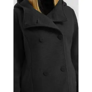 Wool-Effect Hooded Coat for Women QS image-3