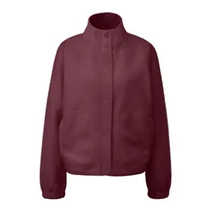 Women's High Collar Fleece Sweatshirt QS image-0