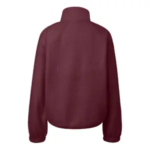 Women's High Collar Fleece Sweatshirt QS image-1