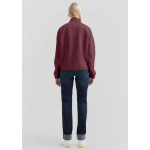 Women's High Collar Fleece Sweatshirt QS image-4