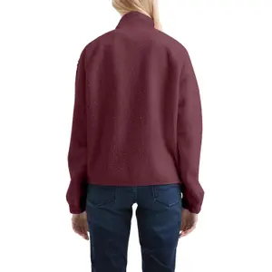 Women's High Collar Fleece Sweatshirt QS image-5