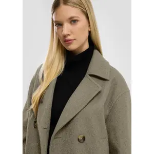 Wool Peacoat Women QS image-3