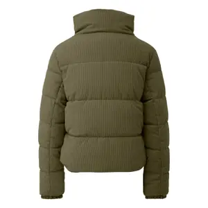 Corduroy puffer jacket for women QS image-1