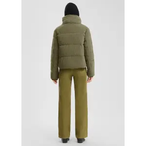 Corduroy puffer jacket for women QS image-4