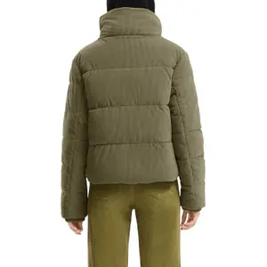 Corduroy puffer jacket for women QS image-5